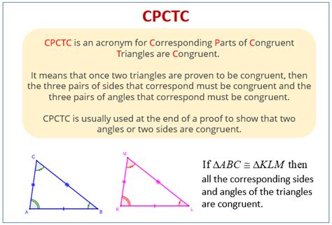 If one side is 4 and a second is 2, the third side could range fron 4-2<x<42. . Cpctc definition geometry